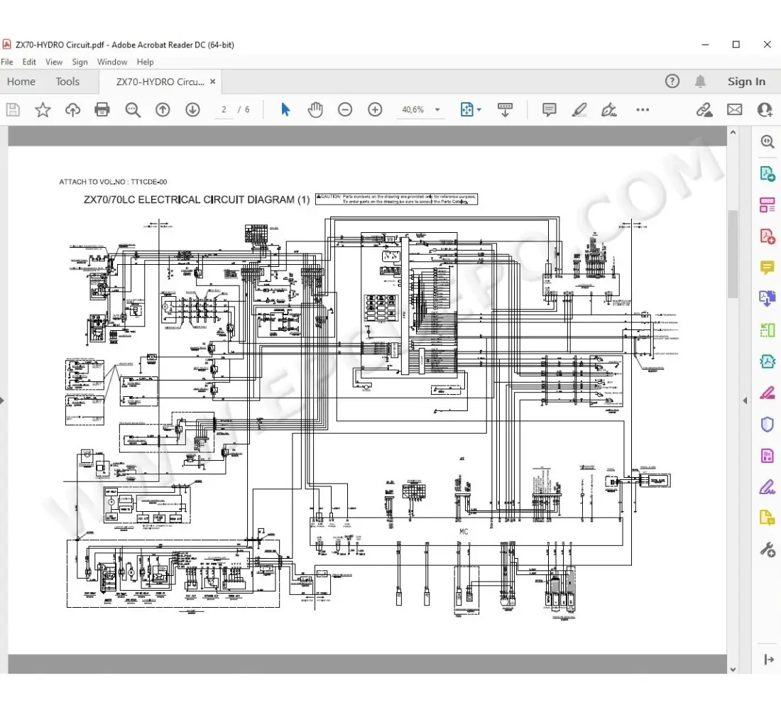 Hitachi Excavator ZX70-3 ZX75US-3 ZX85US-3 service manual